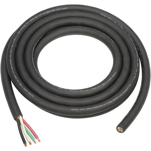 25' L Cable SO 6/4 Wire For Salamander Heater, With Terminals, Global Industrial, Mfr#: 246064